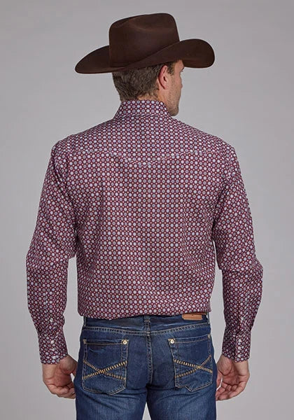 Roper 2153 Highway Foulard (Red) - Men's Western Shirt