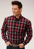 Roper 1228 Saddle Plaid (Red) - Men's Western Shirt