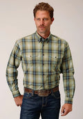 Roper 1660 Sand Dune Plaid (Tan) - Men's Western Shirt