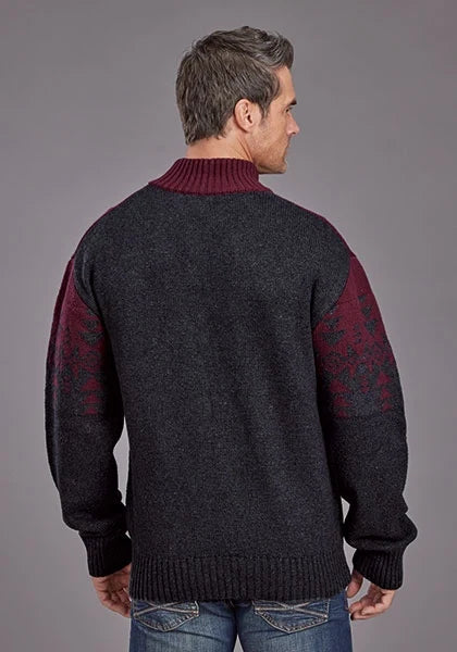 Stetson 2308 Quarter Zip (Red) - Men's Sweater