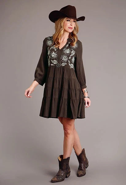 Stetson 1911 Embroidered Twill (Brown) - Women's Dress