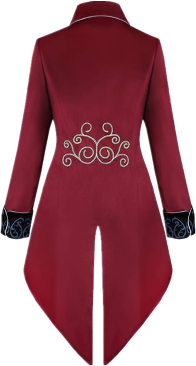 Apocrypha Mens Medieval Steampunk Tailcoat Jacket Vampire Costume