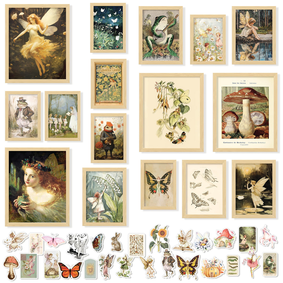 Dark Academia Wall Art Unframed, 12pcs Gothic Prints for Wall Decor