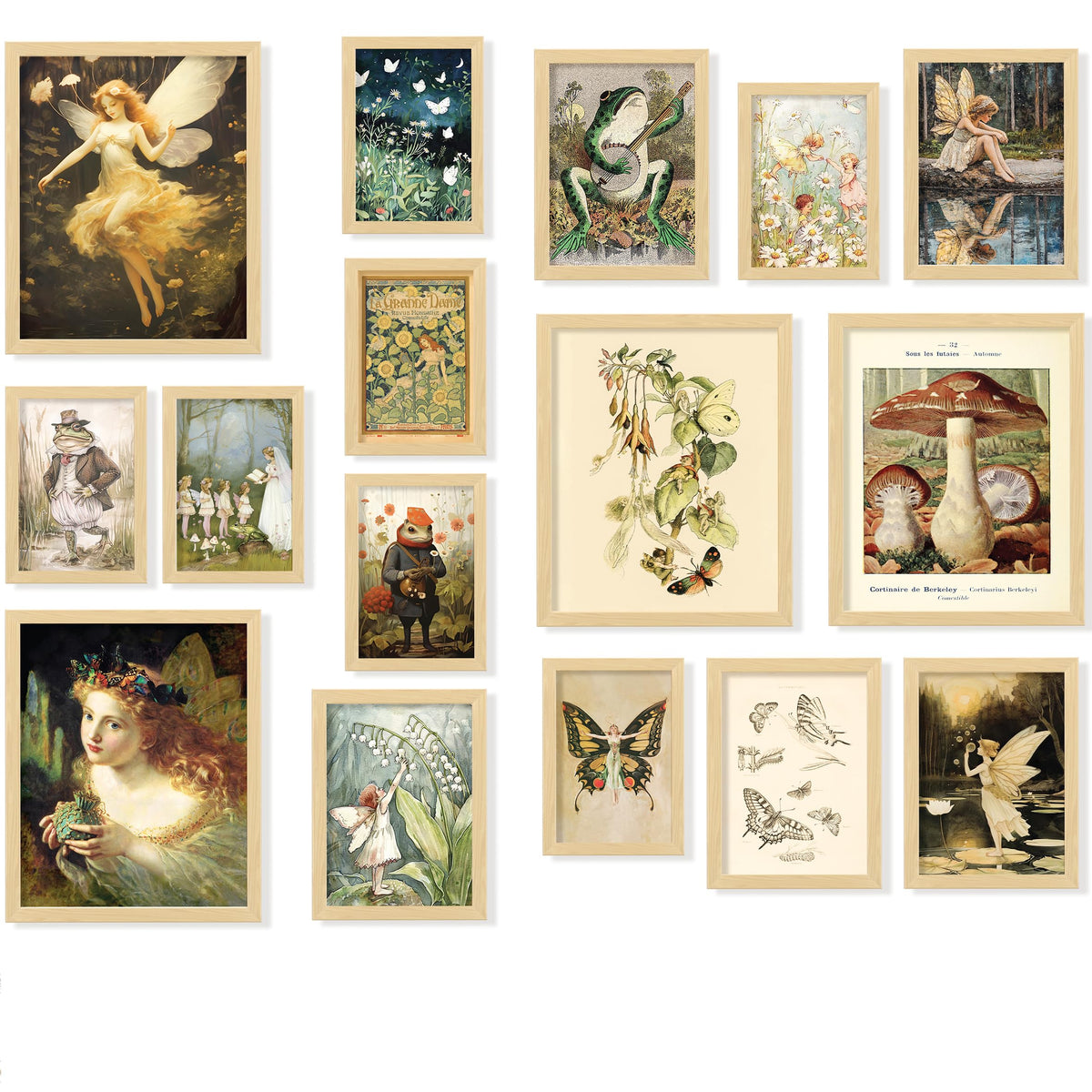Dark Academia Wall Art Unframed, 12pcs Gothic Prints for Wall Decor