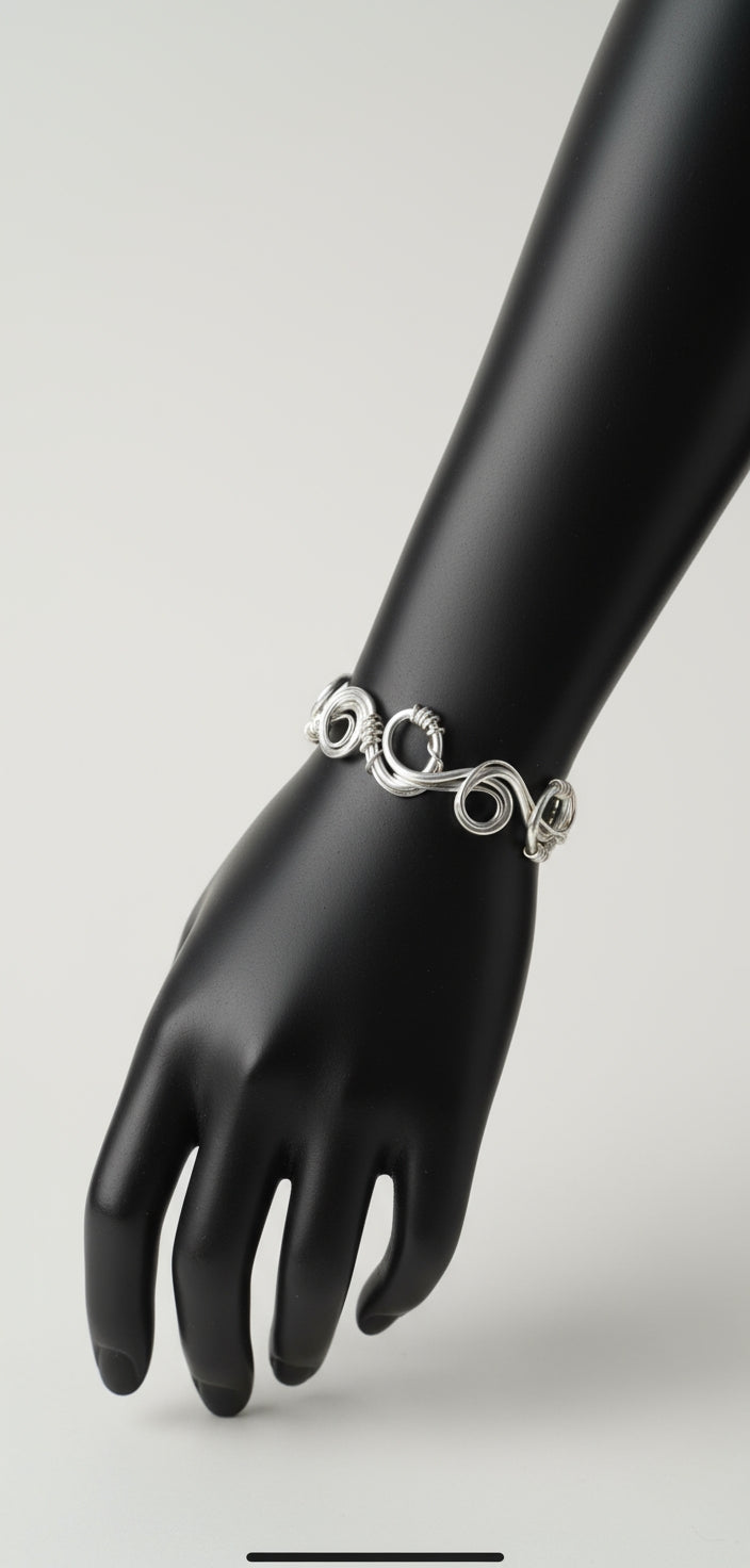 Wire Wrapped Spiral Bracelet