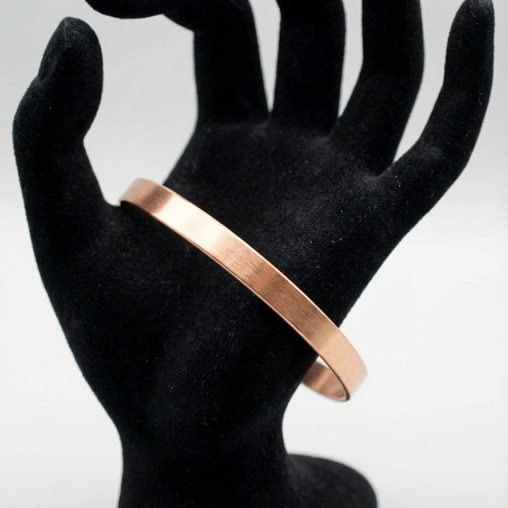 Copper Wire Wrapped Flat Bracelet