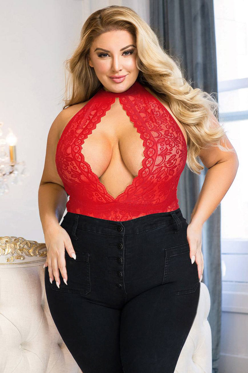 Plus Size Exquisite Lace Teddy